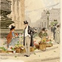Photo:Postcard of a flower-seller in Piccadilly. 1910.